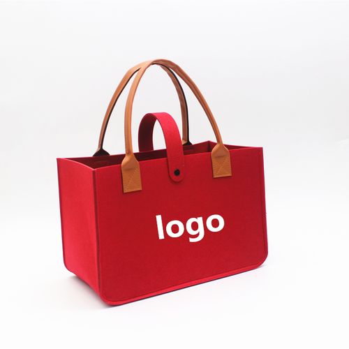 毛毡包手提袋来图定制印logo收纳布袋礼品袋大容量便携购物环保袋